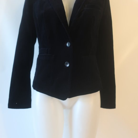 NWT Womens Kai-aakmann Black Velour 2 Button Blazer Sz L * - Picture 3 of 7